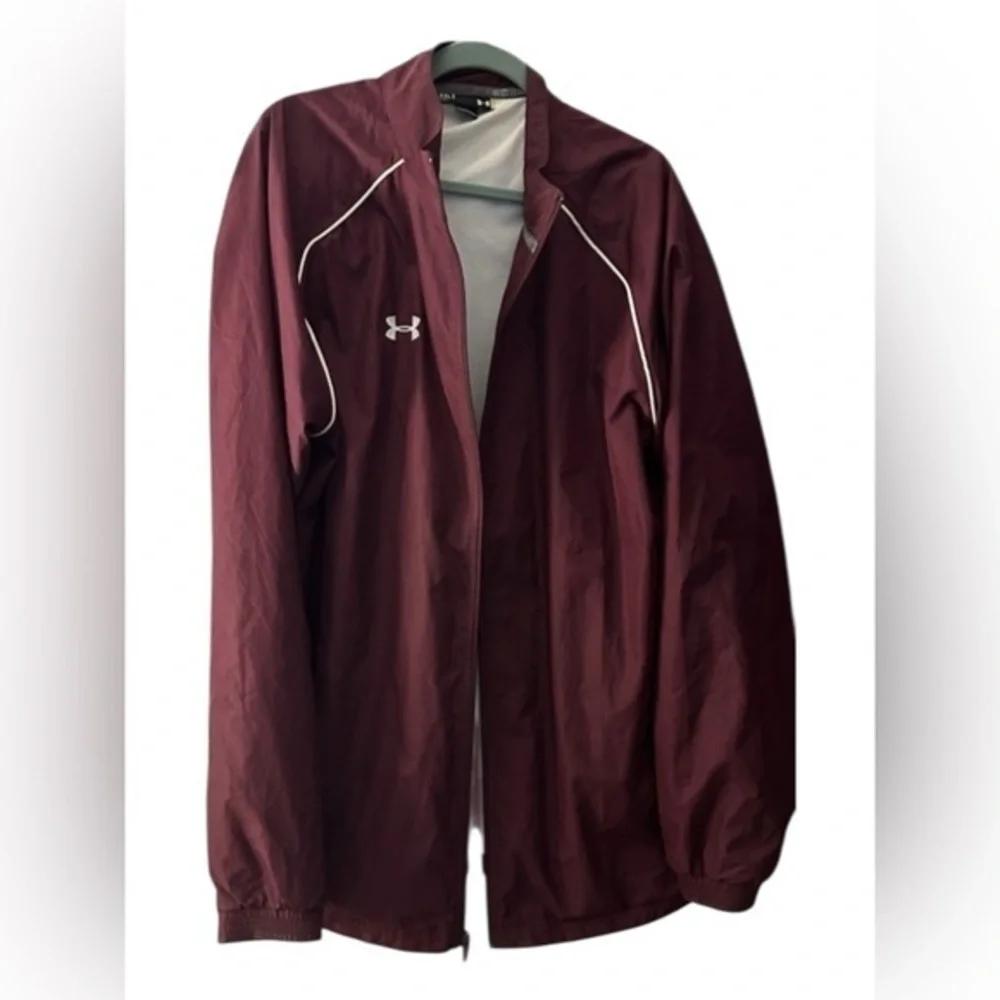 Under Armour Lightweight Track jacket Sportswear  Maroon  Full Zip Sz XXLT